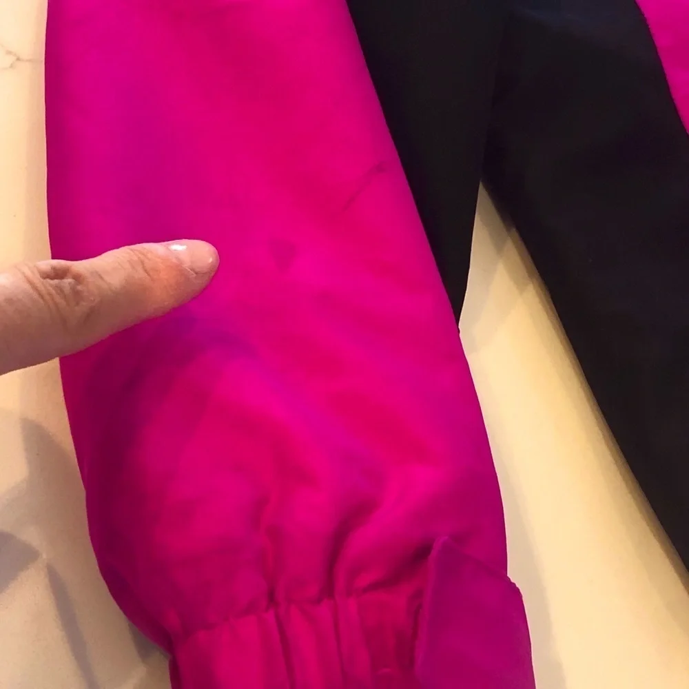 The Children’s Place Girls Hooded Zip Up Jacket Pink Black Size Small 5 / 6